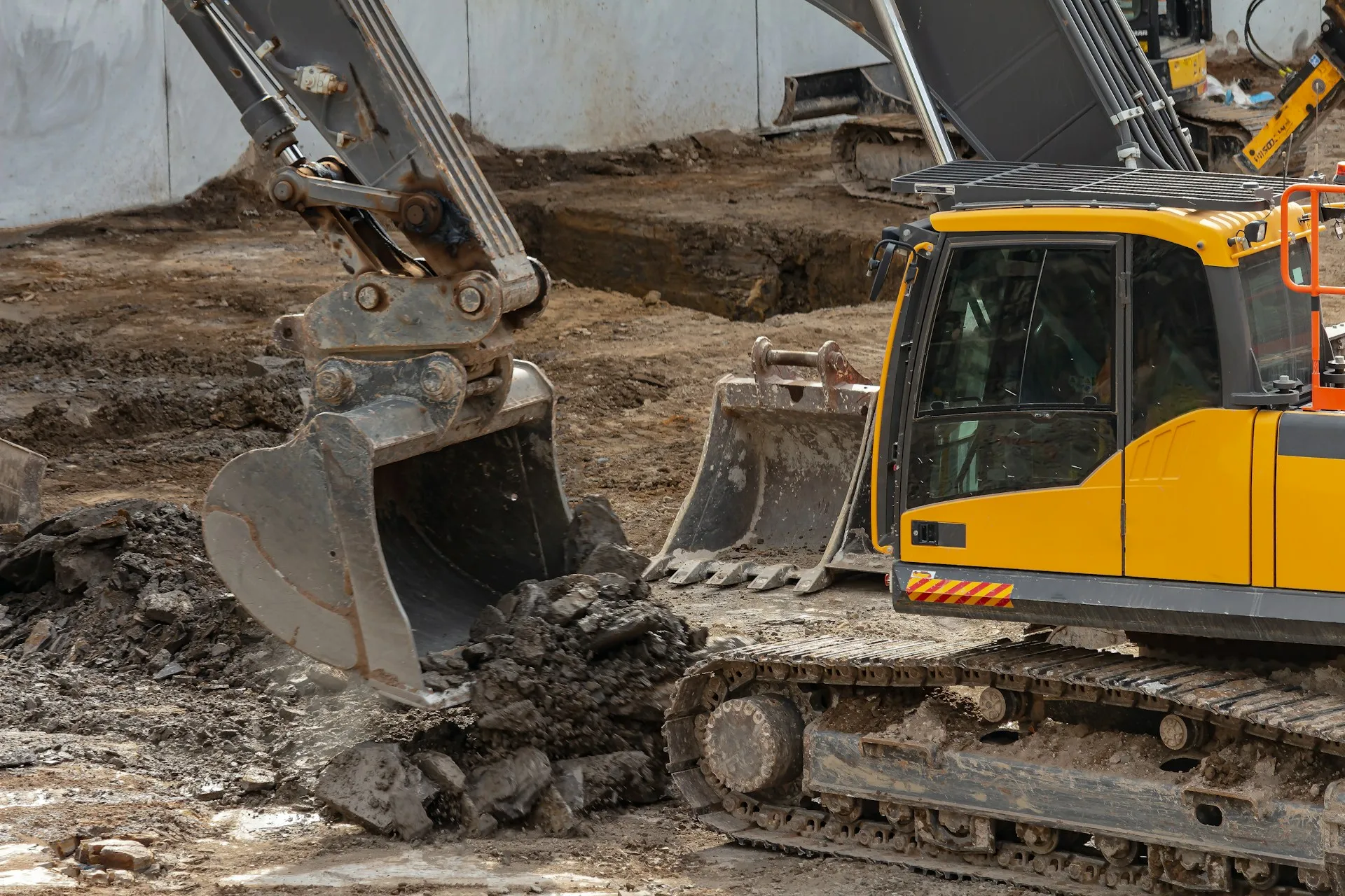 Chantier de terrassement en Île-de-France